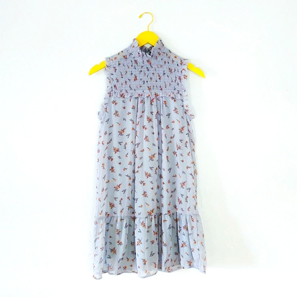 Wild Fable Blue & Yellow Floral Prairie Dress